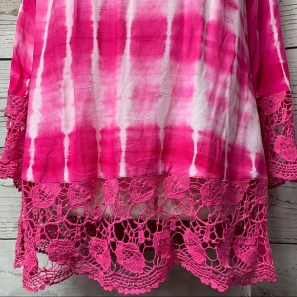 NWT Skye’s The Limit Boho Tie Dye Lace Insert Top - Picture 4 of 9